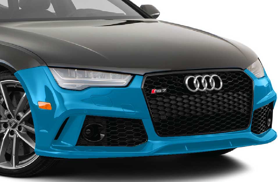 Graphic of front bumper paint protection