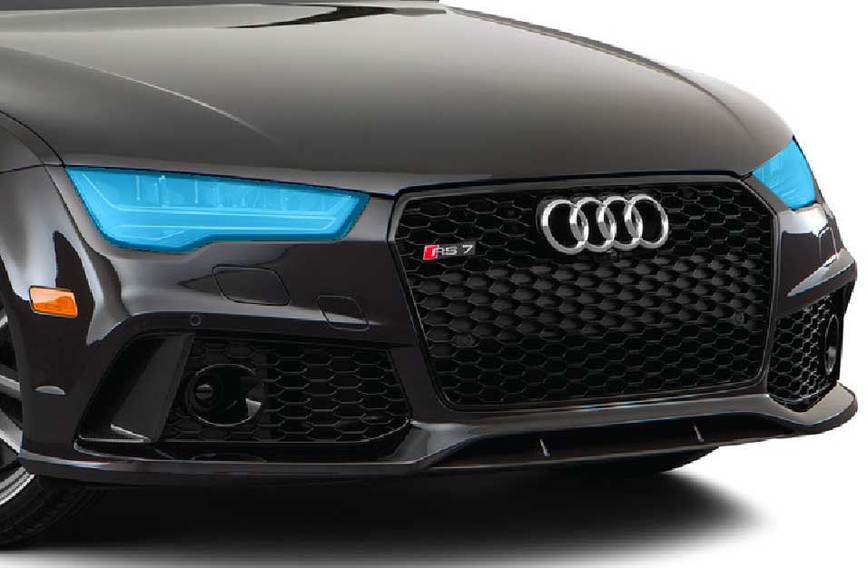 Graphic of head lights paint protection