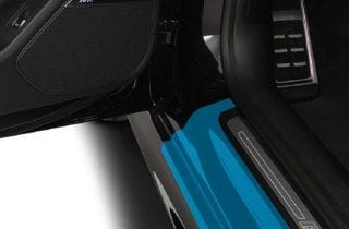 graphic representation of door sills paint protection